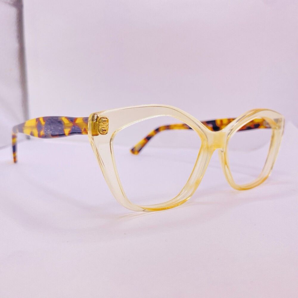 See Eyeglasses Frames Authentic France 7133 C.186 54-16-145 Spotted Amber Nude